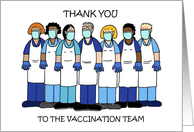 Thank You to the Vaccination Team Cartoon Group card