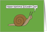 National Escargot Day May 24th Cartoon Snail card