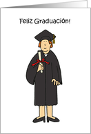 Spanish Graduation Congratulations for Female Feliz Graduacion card