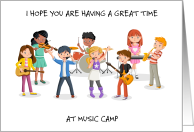 Thinking of You at Music Camp Children Playing Instruments card