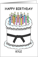 Happy Birthday Martial Artist Any Name to Personalise Black Belt Cake card