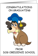 Congratulations Graduation From Dog Obedience School card