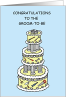 Groom to Be Shower Congratulations Tools Cake Decorations card