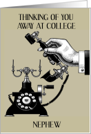 Thinking of You Away at College Nephew Retro Telephone card
