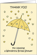 Thank You for the Bridal Shower Lemon Confetti and Umbrella card