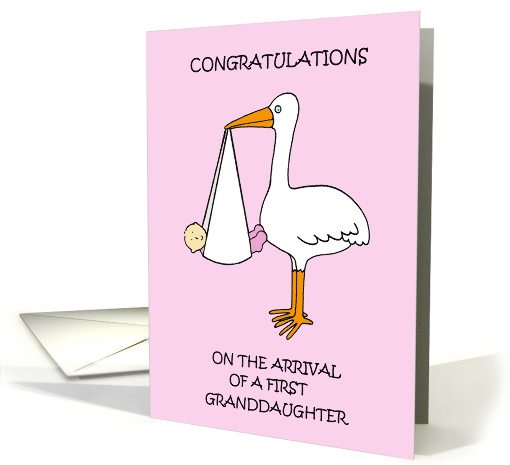 Congratulations on Arrival of First Granddaughter for Grandmother card