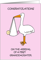 Congratulations on Arrival of First Granddaughter for Grandmother card