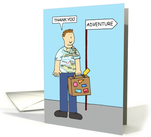 Thanks to Male Travel Buddy for Adventure trip Holiday card (1730424)