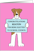 Congratulations on Election to School Council Cartoon Dog card