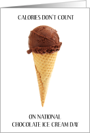 National Ice Cream Day June 7th Chocolate Ice Cream Cone card