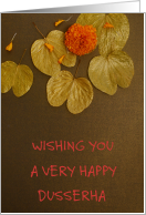 Happy Dusserha Golden Apta Tree Leaves card