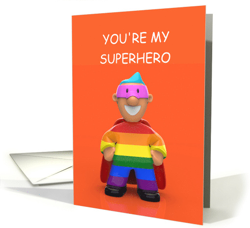Gay Male Superhero Character Romance card (1752598)