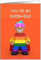 Gay Male Superhero Character Romance card