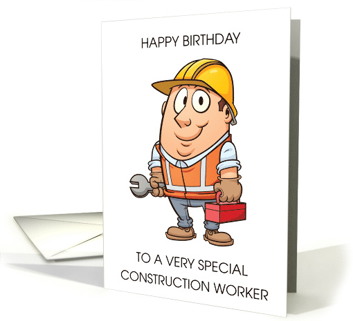 Happy Birthday Construction Worker card (1755012)