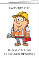 Happy Birthday Construction Worker card