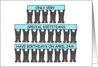 Happy Birthday to Dietitian on April 24th Black Cats card