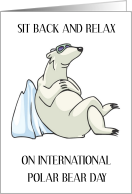 National Polar Bear Day February 27th Cartoon Bear Wearing Shades card