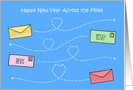 Happy New Year Across the Miles Romantic Letters card