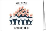 Welcome to Our Choir Cartoon Singing Group card