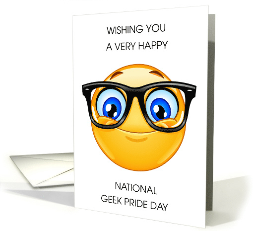 National Geek Pride Day May 25th Nerd Emoji card (1770914)