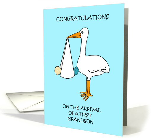 Congratulations on the Arrival of a First Grandson card (1771922)
