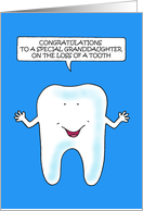 Congratulations to Granddaughter on Loss of Tooth Talking Tooth card