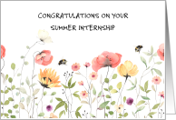 Congratulations on Your Summer Internship Wild Flowers card