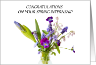 Congratulations On Spring Internship Wildflower Bouquet card