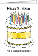 Happy Birthday to Radiologist Cake and Candles card