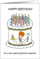 Happy Birthday to Science Teacher card