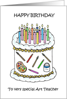 Happy Birthday to Art Teacher card