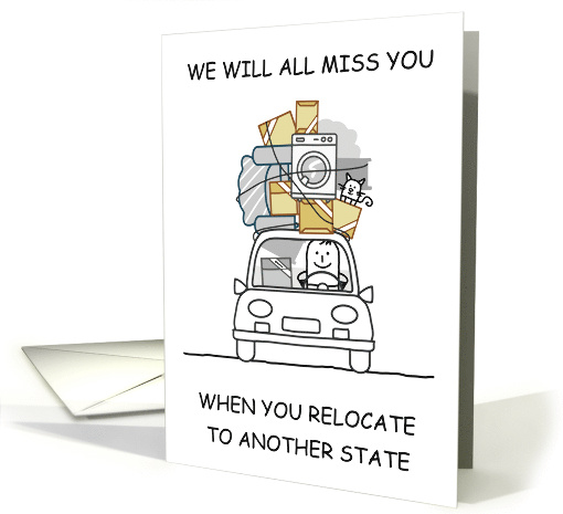 New Home Relocation to Another State Cartoon Humor card (1788290)
