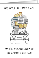 New Home Relocation to Another State Cartoon Humor card