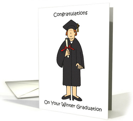 Congratulations Female Winter Graduation card (1794070)