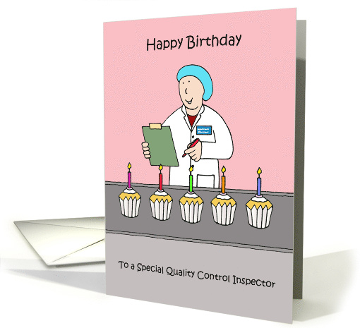 Quality Control Inspector Happy Birthday Cakes card (1801166)