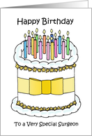 Happy Birthday to Surgeon Cake and Candles card