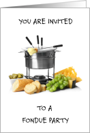 Cheese Fondue Party Invitation card