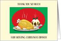 Thank you for Hosting Christmas Dinner card
