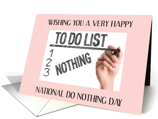 National Do Nothing Day January 16th card (1816654)
