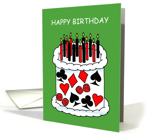 Happy Birthday Card Player Cake and Candles card (1837118)