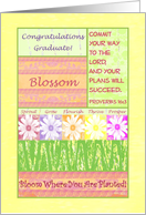 Congratulations graduate, Graduation, Blossom, Scripture, Religious, card