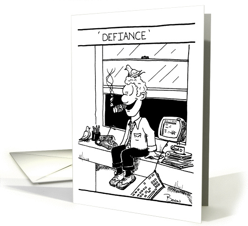 Office Work Humor for the Thinker card (1007793)