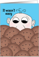 Triple Chocolate Chip Cookie Lover Funny Birthday card