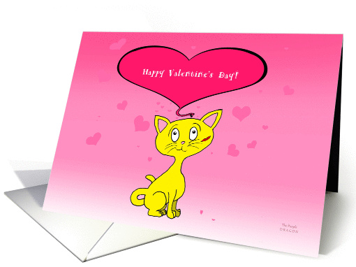 Purrr-fect Valentine's Day Wishes - Cat card (1010079)