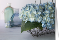 Serene Blue Hydrangea - Blank Inside card