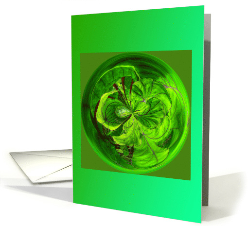 Green planet Earth Orb Blank Any Occasion card (1167246)