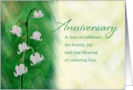 Anniversary, Lily of the Valley Flowers, Enduring Love card