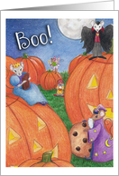BOO! Happy Halloween Mouse Party card