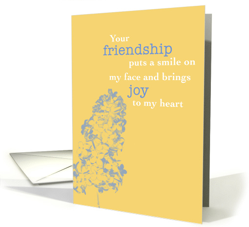 Friendship & Joy, Lilac Flower, Blank Any Occasion card (1051509)