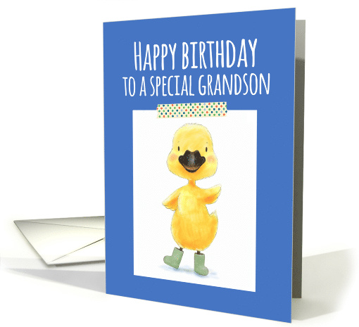 Happy Birthday to a Special Grandson, Yellow Duckling,... (1618264)